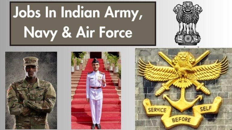 Jobs In Indian Army Indian Navy Indian Air Force 2024 12th Pass