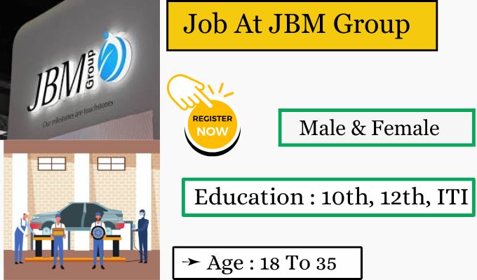 Job Opportunity At JBM Group